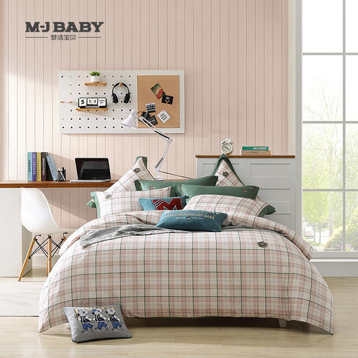 【春上新】10楼 梦洁宝贝 纯棉缎纹印花五件套--剑桥    吊牌1798元  活动价 899元 商品图3