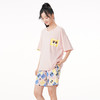 都市丽人亲情蜜语舒适外出春夏睡衣女32支纯棉单面家居服薄款短袖短裤女士棉质套装LH49A2 商品缩略图5