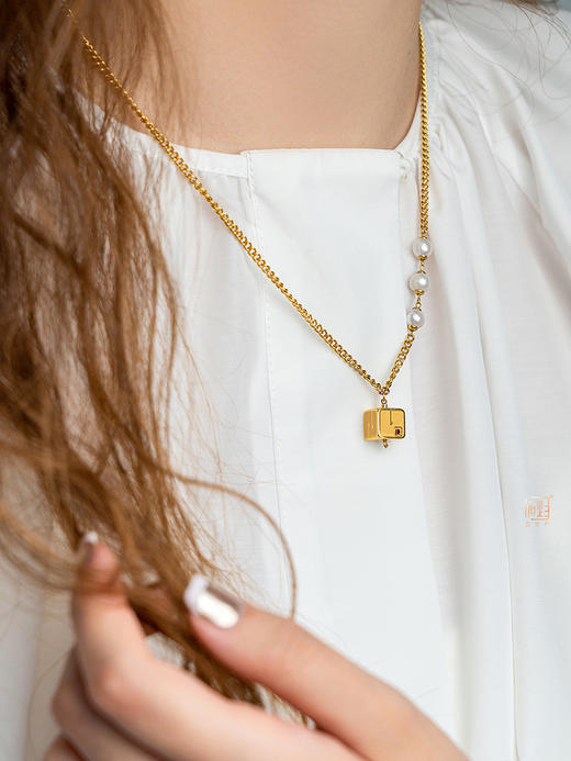 三生无限•红宝石珍珠多用项链+本色圆珍珠项链套组 商品图8