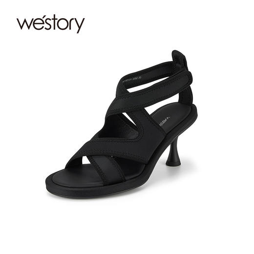 westory夏季新款休闲百搭时尚凉鞋露趾小众时尚罗马凉鞋W24BG61821 商品图3