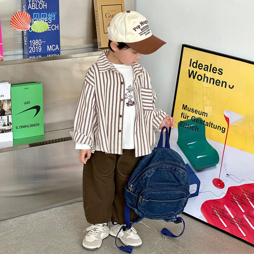 贝贝怡童装男童套装三件套春秋季T恤男宝宝休闲长裤儿童衬衫春装ZB1DT025 商品图3