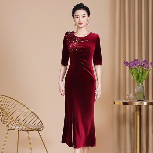 新款中式婚礼妈妈装，复古旗袍敬酒服高端气质款WX88612 商品图1