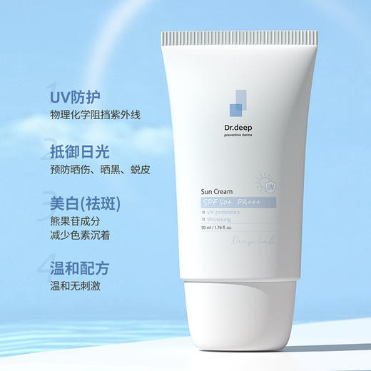 【1支/2支】对抗紫外线Dr.Deep天然防晒霜SPF50+ 50ml/支  FX-A-2185-240426 -【HGSY2404666666】 商品图3