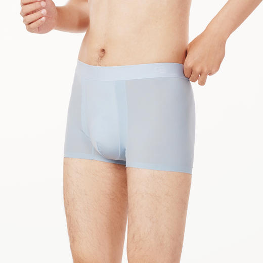 都市丽人都市锋尚简约基础男士平角裤男凉感冰丝男士内裤无锦纶平角FK4CB6 商品图2