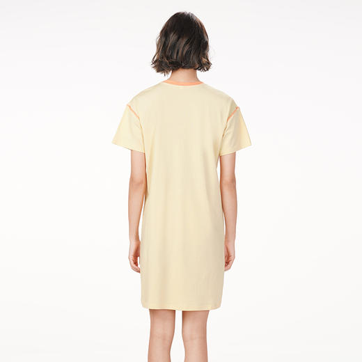 都市丽人生活家居春夏睡衣女32支CVC单面家居服薄款短袖裙女士棉质睡裙LH46F6 商品图2