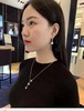 B032705不对称银镶晶钻花瓣耳环简洁兼气质并具 商品缩略图4
