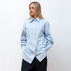 STUDIO NICHOLSON SHIRTS - OVERSHIRT 女装刺绣LOGO廓形长袖衬衫 商品缩略图0