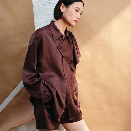 LIYIHAN醋酸廓形衬衫Y242C02616 商品图1