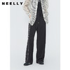 NEELLY纳俪商场同款高腰垂感拖地裤女夏流行设计感撞色休闲阔腿裤 N24041H01027 商品缩略图2