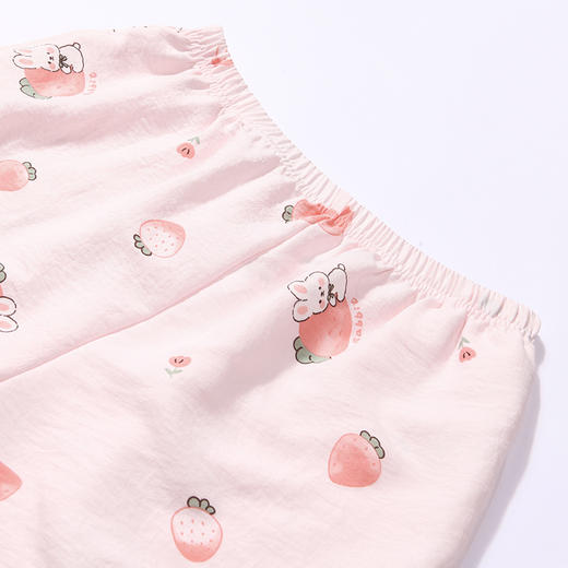 都市丽人生活家居春夏睡衣女软绵绵家居服有罩杯薄款吊带短裤女士梭织棉套装LH42E3 商品图5