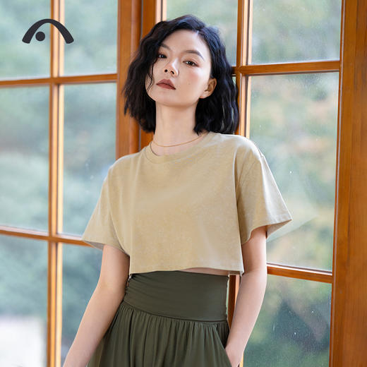 2024爱暇步春夏新品瑜伽运动健身跑步炸街时尚外穿短袖A24021CT 商品图13