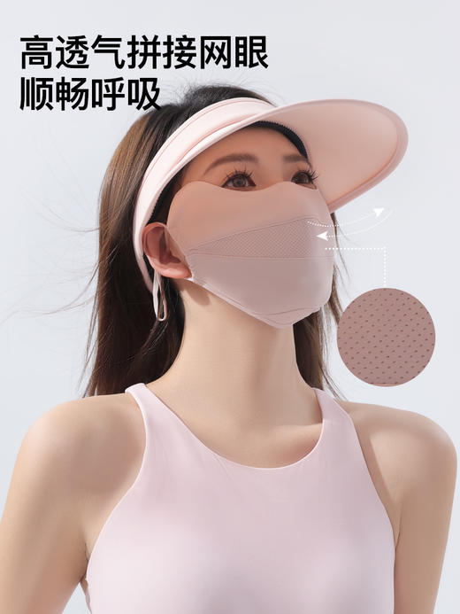 ⁶【升级款防晒口罩】 UPF1000+！软支撑防蹭妆  微笑透气孔呼吸很舒服 3A抗菌功能 耳绳设计+凉感面料 SS06-QTT-RAU 商品图2