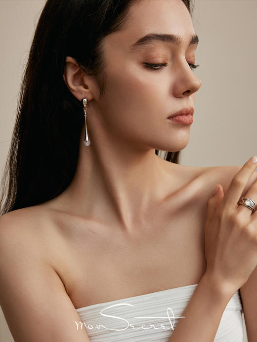 monSecret｜DR0109 落珠耳坠【MOTION】 [ 银 / 金 ] 商品图0