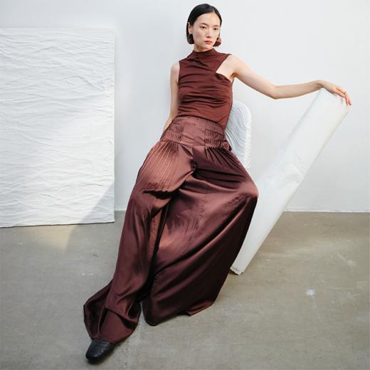 LIYIHAN百褶阔腿长裤Y242K02816 商品图4