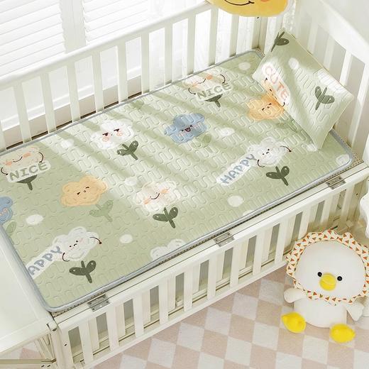 【爽滑科技凉感！】婴儿凉席幼儿园儿童乳胶席子新生儿宝宝透气吸汗冰丝婴儿床凉席夏 商品图8