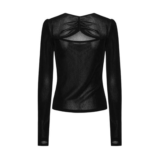 LIYIHAN植绒修身蝴蝶结镂空上衣 Y241S04890 商品图6