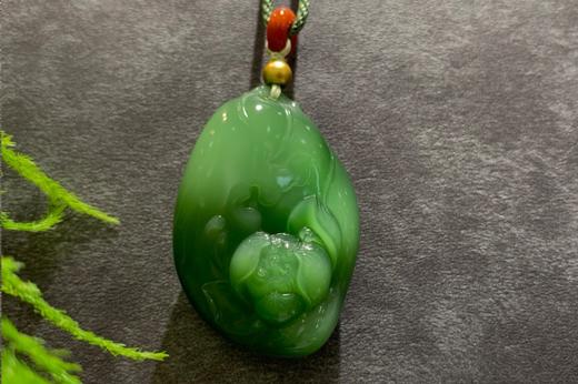 【御珠宫坊】碧玉荷花挂件 商品图6