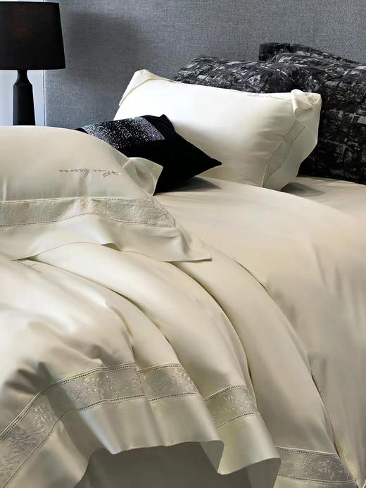 2024𝐍𝐄𝐖春夏新品·简约雅致镂空系列 甄选奥地利进口LF级兰精天丝四件套 商品图3