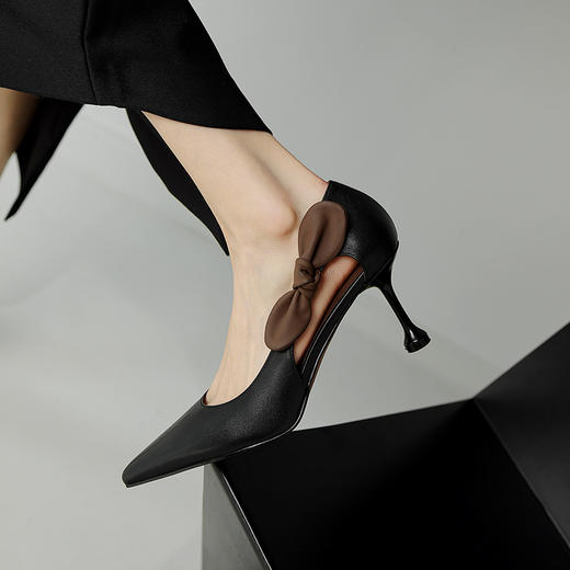 【预售5天】优雅尖头时装鞋，蝴蝶结中空细跟高跟鞋ZF&24-129 商品图6