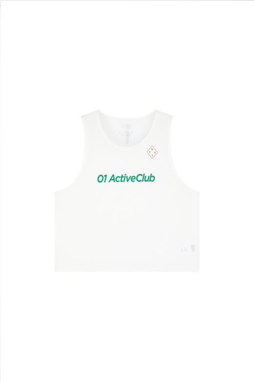 oneup短款网眼印花背心 商品图4