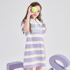 笛莎Deesha 女童裙子2024新款蝴蝶领条纹连衣裙 商品缩略图1