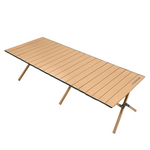凯速折叠便携木纹色蛋卷桌|四部简单安装，多人围桌不拥挤稳固 商品图6