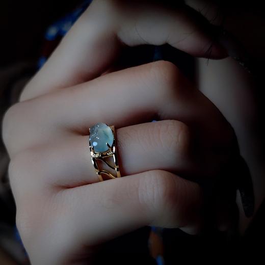 【无忧】18k高冰种翡翠小猪戒指 商品图10