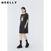 NEELLY纳俪商场同款卡通印花中长款连衣裙女100%棉休闲短袖直筒裙N24041Y01020 商品缩略图2