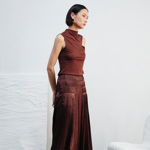 LIYIHAN结构褶皱背心Y242B02416 商品图1