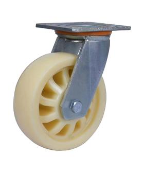 50宽加重型尼龙脚轮（旋风）米白5寸/6寸