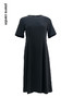 皮尔卡丹女装2024夏季新款黑色醋酸短袖休闲连衣裙C42DS26B0 商品缩略图1