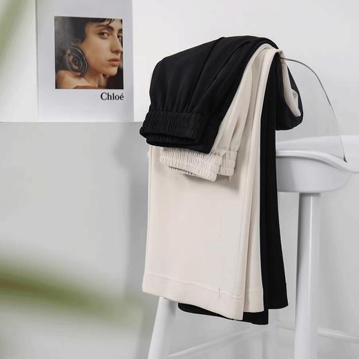 半身缘女裤 春夏垂顺直筒垂感显瘦阔腿冰丝面膜裤DS557 商品图0