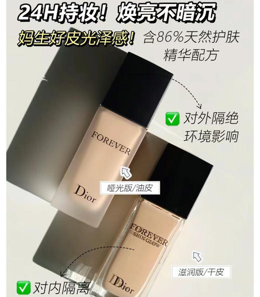 Dior迪奥新款Forever凝脂锁妆粉底液1N#滋润/哑光（自然妆效）-30ml 商品图2