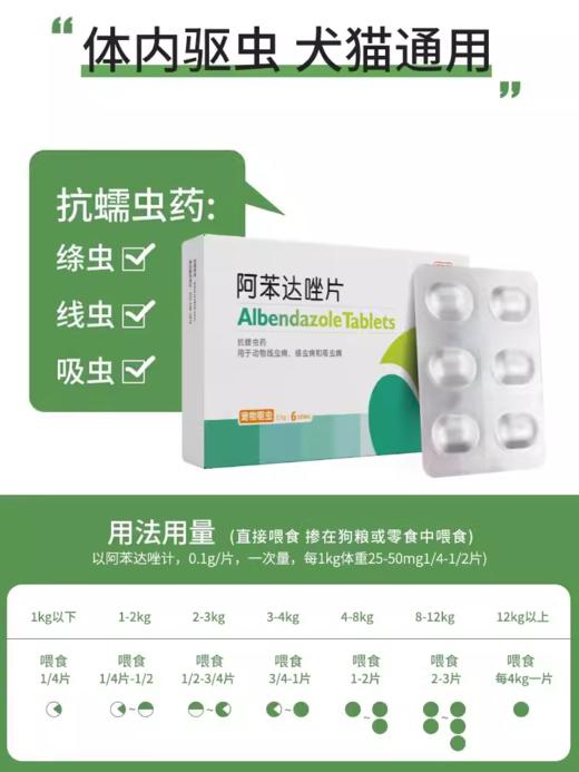 【99元任选8件】新宠之康阿苯达唑6片0.1g 商品图7