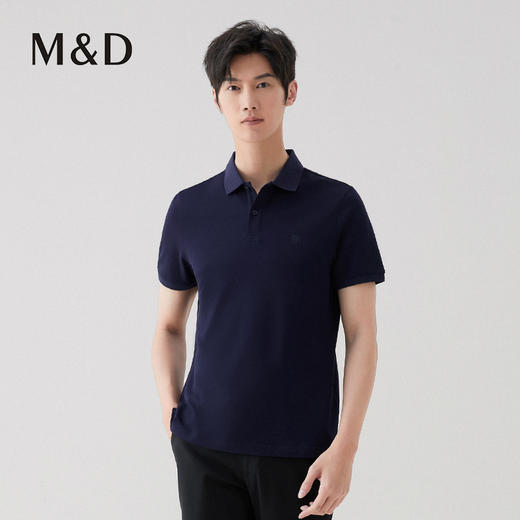 【名盾】翻领短袖T恤 透气新疆棉，吸湿散热，不易褪色，立体有型M0BL22657A 商品图1