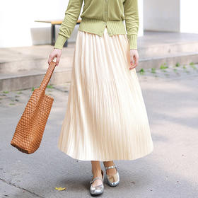 5天内发货！超百搭，温柔系，百褶半裙