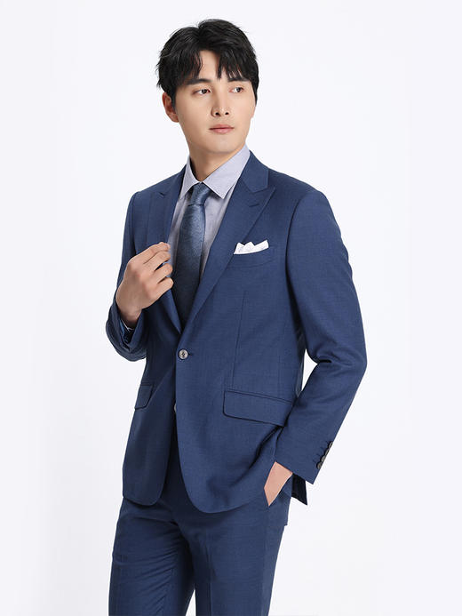 callisto蓝色全绵羊毛西服 SSBWJ013C 商品图0