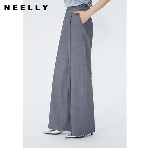 NEELLY纳俪商场同款高腰气质直筒裤女夏宽松时尚通勤阔腿裤休闲裤 N24042H01063 商品图2