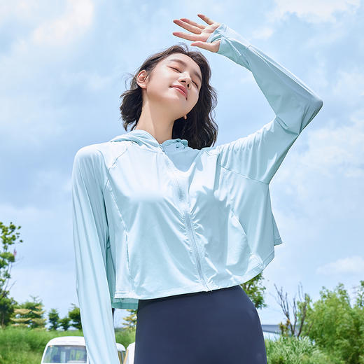 都市丽人舒适外出春夏睡衣女针织锦纶混纺家居服薄款长袖上衣女士防晒单件上衣LH47A1 商品图1