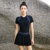 【凸显身姿，显瘦又保守！】舒适聚拢，显瘦遮肚。运动撞色泳衣女夏，海边防晒新款，保守大方，韩版东大门泳衣，性感女神蕾丝连体带胸垫温泉泳装泳衣！ 商品缩略图0