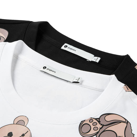 gxg jeans黑色圆领短袖T恤11D1440173C 商品图2