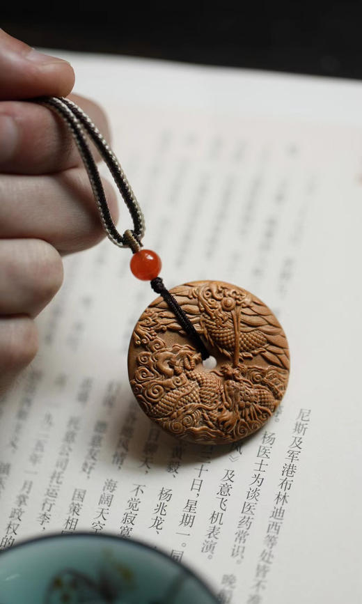 飞龙吐珠°老山檀香吊坠挂件 商品图2