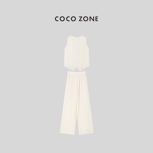 COCO ZONE 夏季时尚肌理感面背心小马甲+简约长裤 23C18641 商品图1