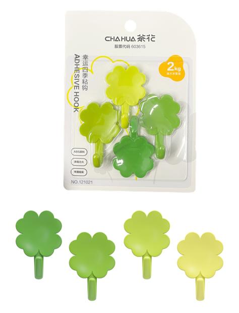 茶花  粘钩  免打孔粘钩 4组装 商品图1