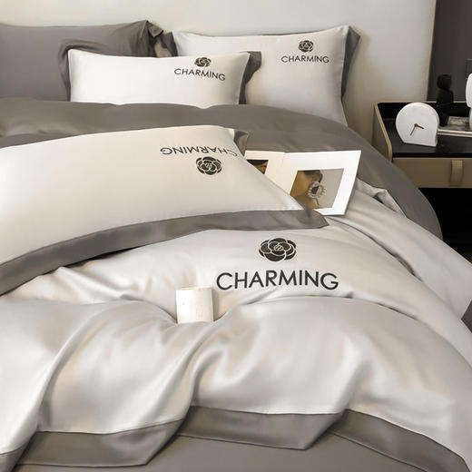 【冰丝床上四件套 水洗真丝被套被罩】轻奢天丝床品 宿舍家居床单三件套 商品图12