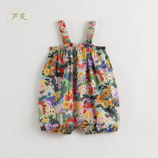 【马克珍妮 芦芙】女童夏日花园吊带连体衣2024年夏装新款240510 商品图1