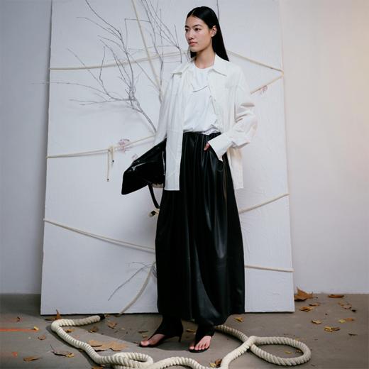 【张天爱同款】LIYIHAN结构折纸衬衫Y241C095 商品图1