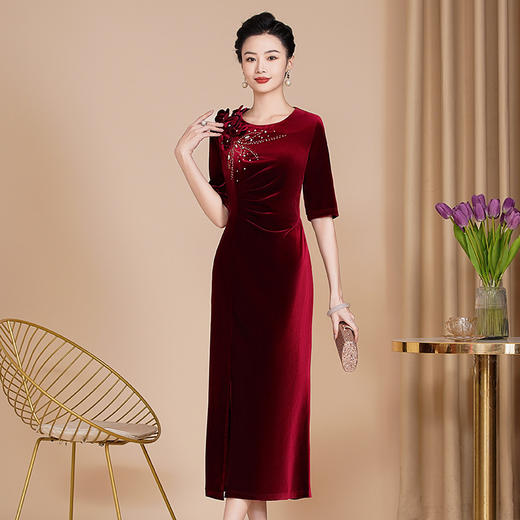 新款中式婚礼妈妈装，复古旗袍敬酒服高端气质款WX88612 商品图2