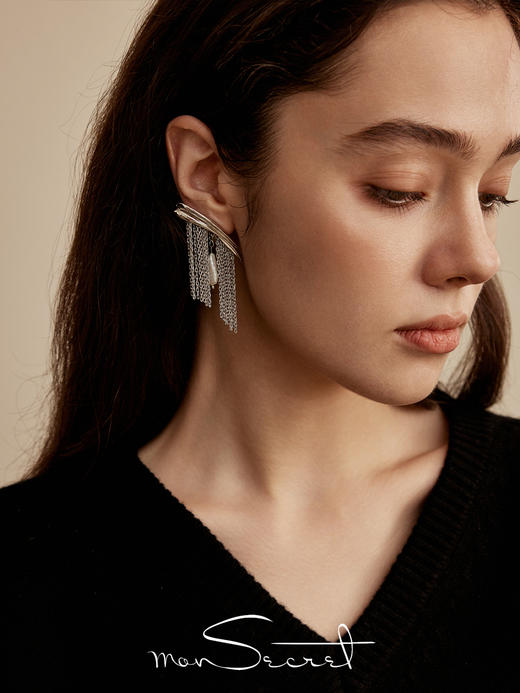 monSecret｜SW020123 青云耳环【MOTION】 [ 银  ] 商品图1