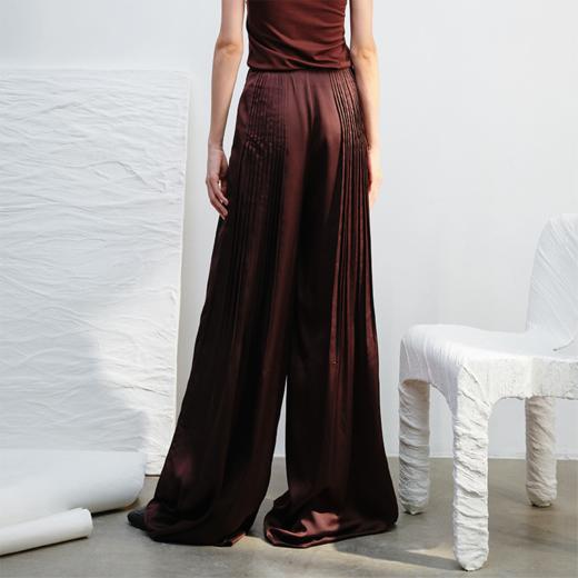 LIYIHAN百褶阔腿长裤Y242K02816 商品图3